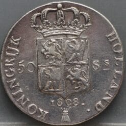 Alternative view of 50 Stuivers 1808 Lodewijk Napoleon - netjes!