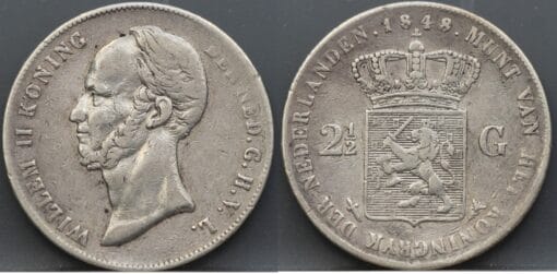2 1/2 gulden 1848 - rijksdaalder 1848 - Willem 2 - Afbeelding 3