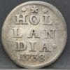 1 stuiver 1738 - pijl- of bezemstuiver 1738 Holland