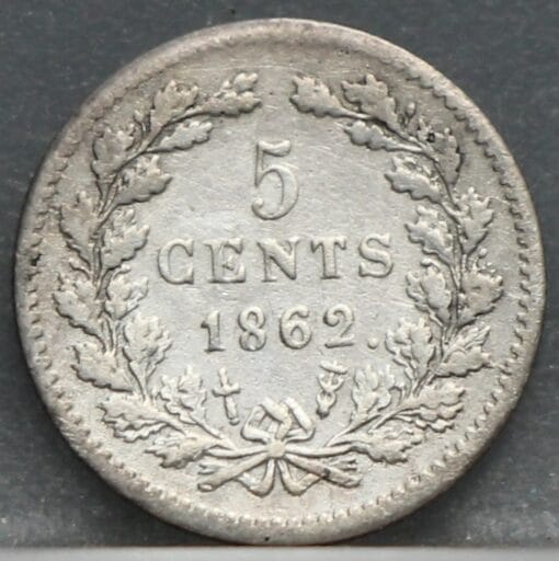 5 Cent 1862 – stuiver 1862 - Afbeelding 2