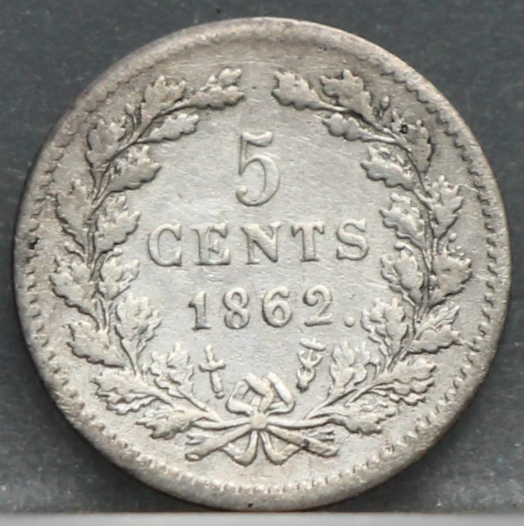 5 Cent 1862 – stuiver 1862 - Afbeelding 2