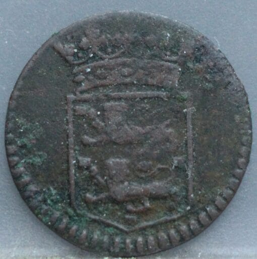 Duit West Friesland VOC 1750 - Afbeelding 2