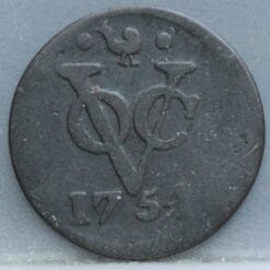 Duit West Friesland VOC 1754