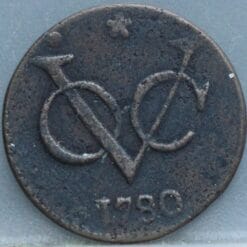 Duit West Friesland VOC 1780 - schaars!