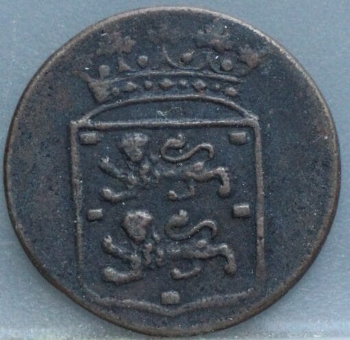 Duit West Friesland VOC 1780 - schaars! - Afbeelding 2