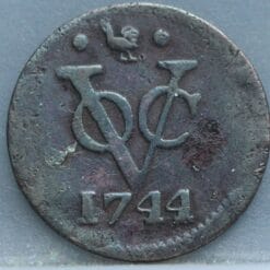 Duit West Friesland VOC 1744 - netjes!