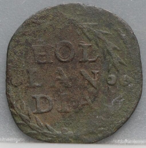 Duit Holland (1593-1598) z.j. - schaars!