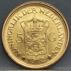 Alternative view of 5 gulden 1912 - naslag in 14 karaat