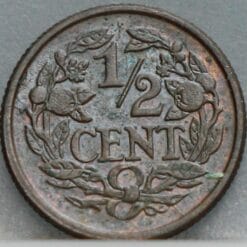 Alternative view of Halve cent 1912 - 1/2 cent 1912 Wilhelmina - netjes!