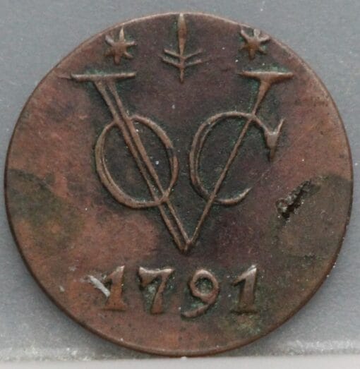 Duit Gelderland VOC 1791 - schaars en netjes!