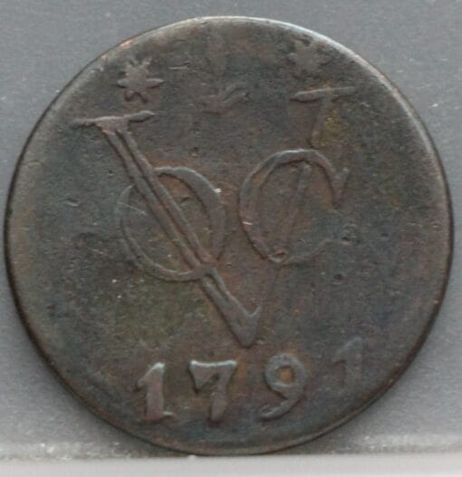 Duit Gelderland VOC 1791 - schaars!