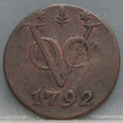 Duit Gelderland VOC 1792 - schaars!