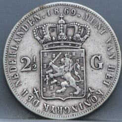 Alternative view of 2 1/2 gulden 1869 - rijksdaalder 1869 Willem 3