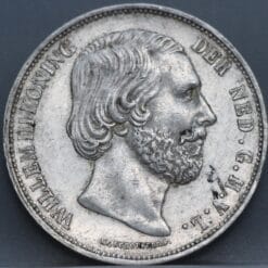 2 1/2 gulden 1870 - rijksdaalder 1870  Willem 3 - mooi!