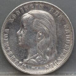 1 Gulden 1897 Wilhelmina met lang haar