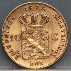 Alternative view of 10 gulden 1875 - gouden tientje 1875 Willem 3 - mooi!