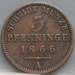3 Pfenninge 1866 (A) Pruisen - mooi!
