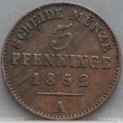 3 Pfenninge 1852 (A) Pruisen - mooi!