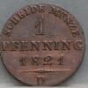 1 Pfenning 1821 (D) Pruisen - mooi!