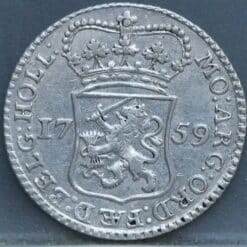 Alternative view of 1/4 gulden 1759 - kwart gulden 1759 of muntmeesterpenning - Holland