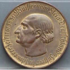 Alternative view of 10000 Mark 1923 "Freiherr vom Stein" Westfalen - noodgeld - grote munt (44.1 mm)