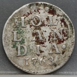 2 stuiver 1763 Holland - dubbele wapenstuiver 1763 Holland