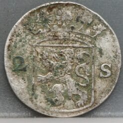Alternative view of 2 stuiver 1763 Holland - dubbele wapenstuiver 1763 Holland